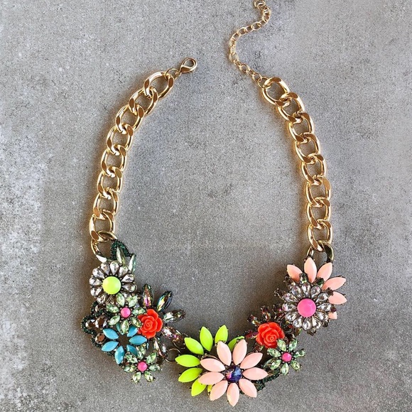 Neon Pastel Statement Necklace - Picture 2 of 8